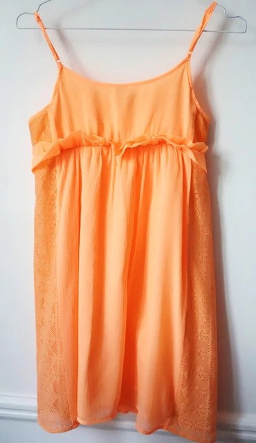 Robe Zara Orange - Taille 11-12 Ans (équivalent 10) - Flambant Neuve Avec étiquettes