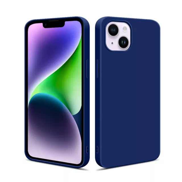 Hsp Funda para Móvil Apple IPHONE 14 Plus Azul Silicona Cubierta Protectora TPU