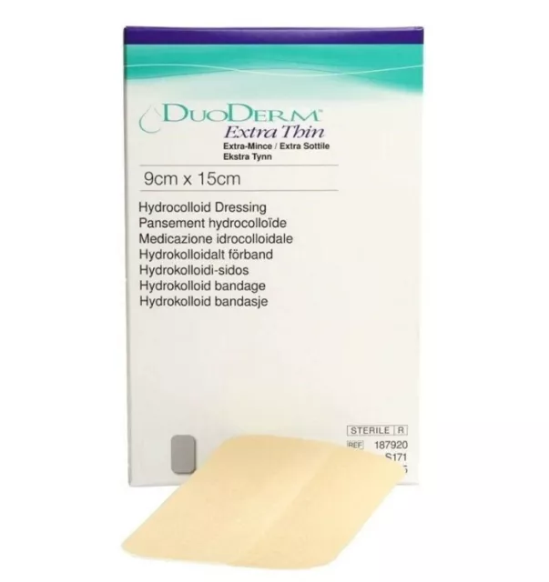 Duoderm Extra Thin Hydrocolloid Dressings 9cm x 15cm (S171) Pack of 10 - NEW