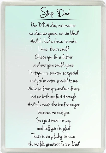 STEP DAD POEM Jumbo Fridge Magnet Birthday Father's Day Gift 871 £4.25 -  PicClick UK