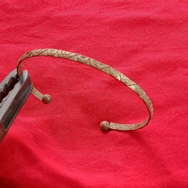 Circa 1100 Ad Viking Era Nordic Bronze Warriors Bracelet. Authentic Artefact