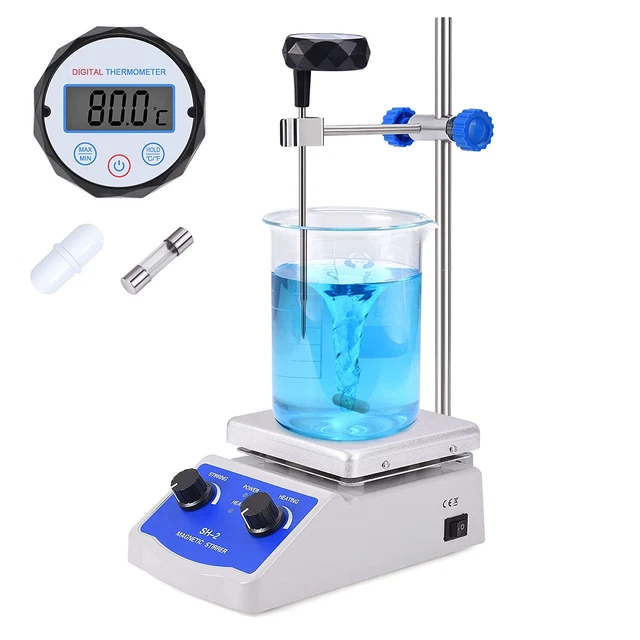 Magnetic Stirrer SH-2 Hot Plate Mixer Max 520℉ Lab Hotplate Stirrer 2000 RPM Sti