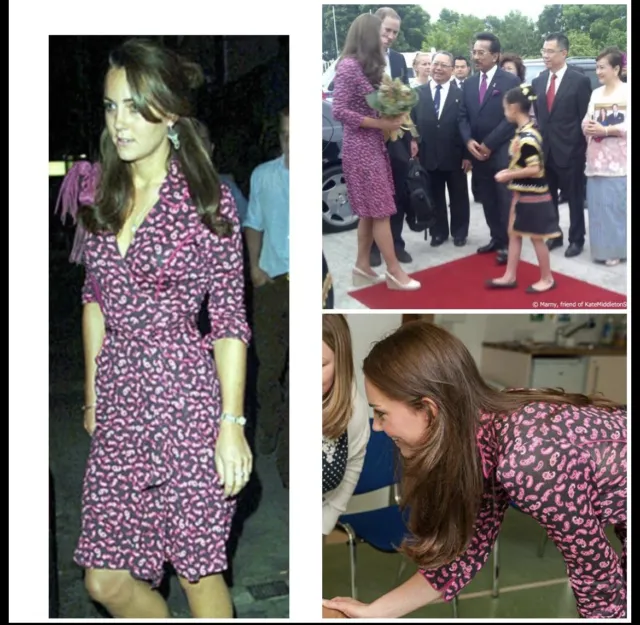 New Kate Middleton DVF Dress Size Medium Aso Royal