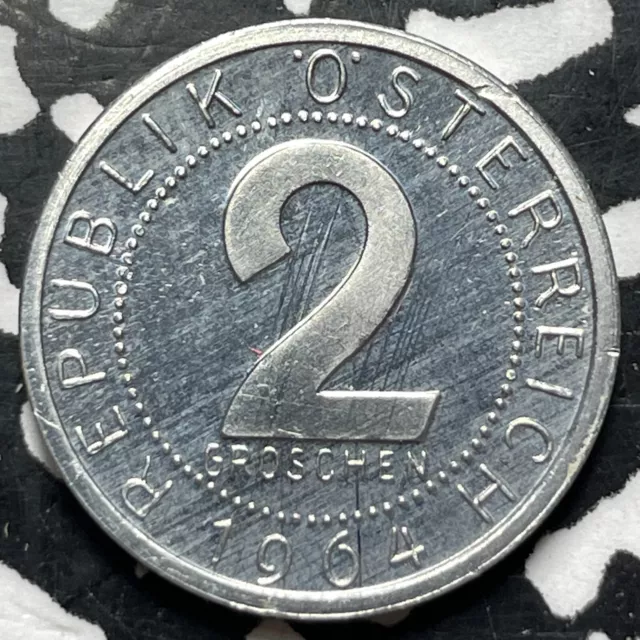 1964 Austria 2 Groschen Lot#M1176 Proof!