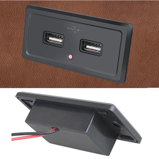Hochwertig für 12V 24V Auto Ladegerät mit Dual USB Ports Schnellladen schwarz