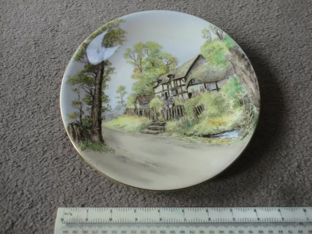 Rare Signed Royal Worcester Collectors Plate Fladbury Nr.evesham  By  D.sparkes