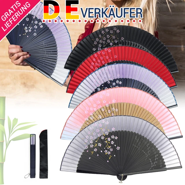 Japanische Fächer Set - 6 Bunte Faltfächer Für Damen & Sommerpartys