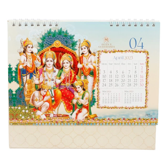 TABLE DESK CALENDAR Jan 2023Dec 2023 Hindu Gods Effective Planner