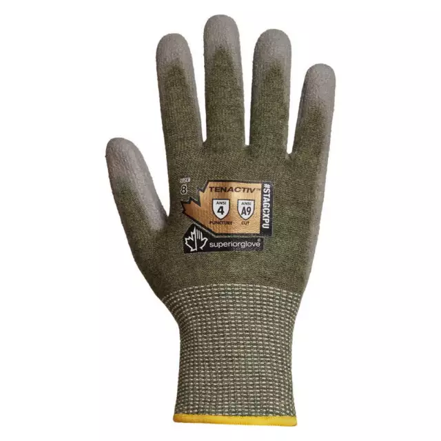 SUPERIOR GLOVE STAGCXPU-5 Cut-Resistant Gloves,Glove Size 5,PR