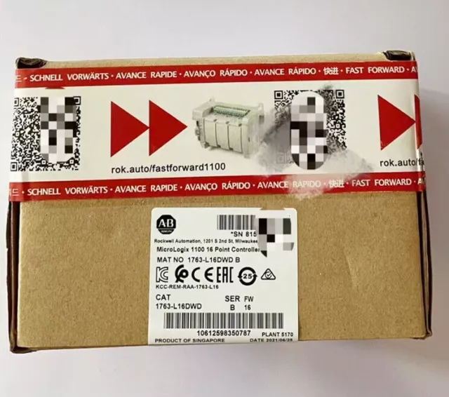 New Allen-Bradley 1763-L16DWD MicroLogix 1100 16 Point Controller 1763L16DWD US