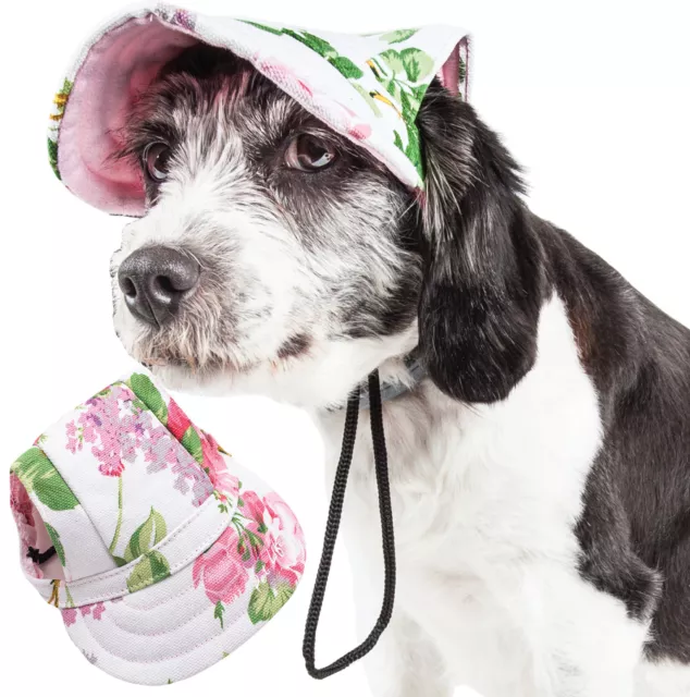 Casquette chapeau pour animaux de compagnie Pet Life « écorce botanique » UV réglable mode