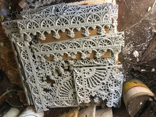 Cast Iron Victorian Lace work  Huge lot 50+ panels   3