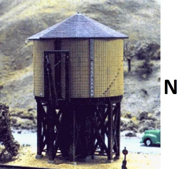 N  Scale - 50,000 Gallon Wood Water Tank, Building KIt, TTG-2600