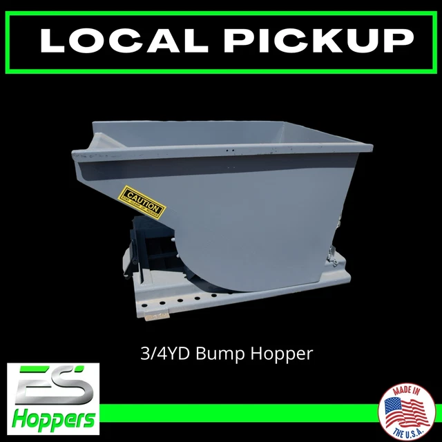 3/4 Yd Wright Bump Release Hopper- Trash - Demo- Recycling Hopper- Local Pick Up