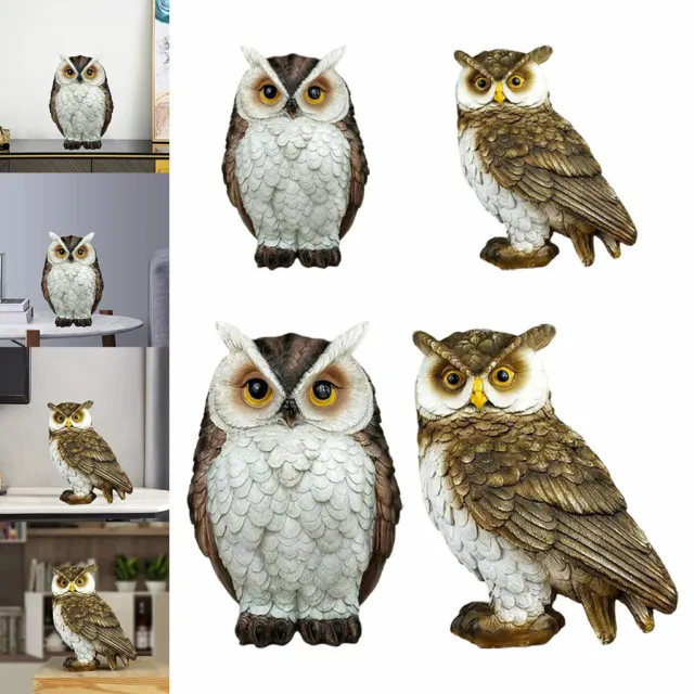 Owl Statue Animal Office Shelf Tabletop Figurine Sculpture Home Decor