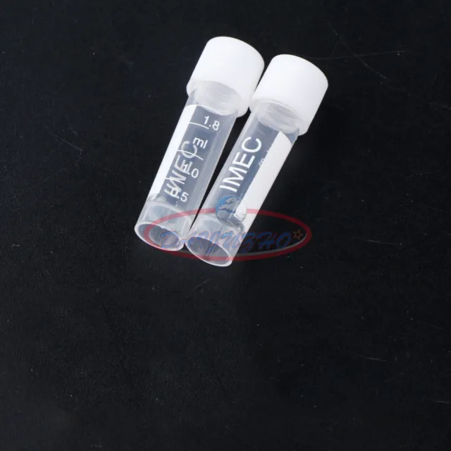 100x Conical Micro Centrifuge Tubes With Caps Plastic Chemistry Test Vials 2ml