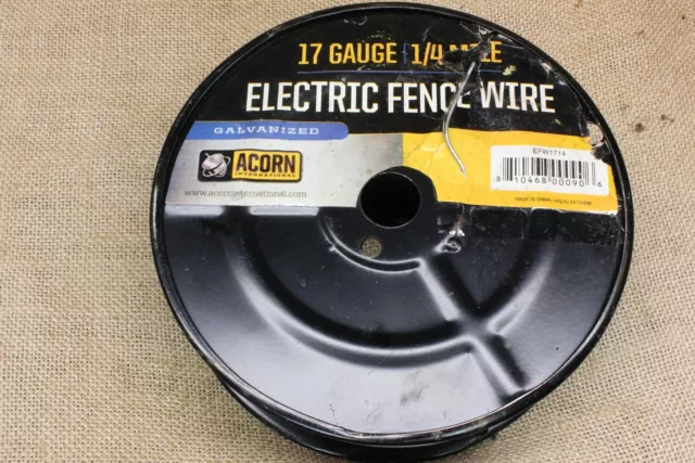 Acorn International EFW1714 Electric Fence Wire 17 Gauge 1/4 Mile Galvanized