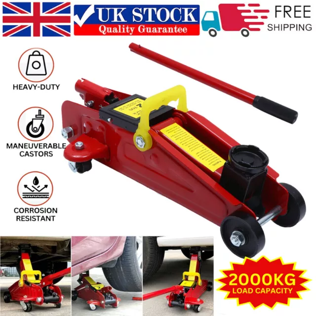 Trolley Jack 2 Ton Tonne Low Profile Hydraulic Floor Lifting Car Van Garage Tool