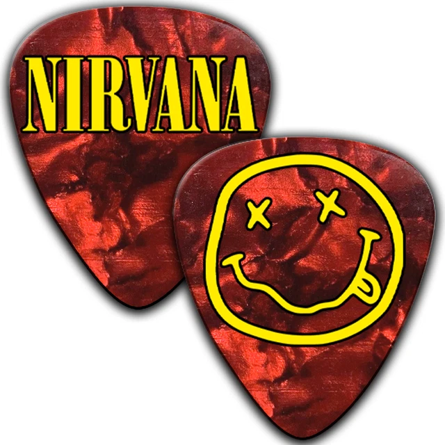 Nirvana Kurt Cobain Guitar Picks (Plectrums) X 7 - 0.71mm Yellow, Grunge Rock 14 thumbnail image