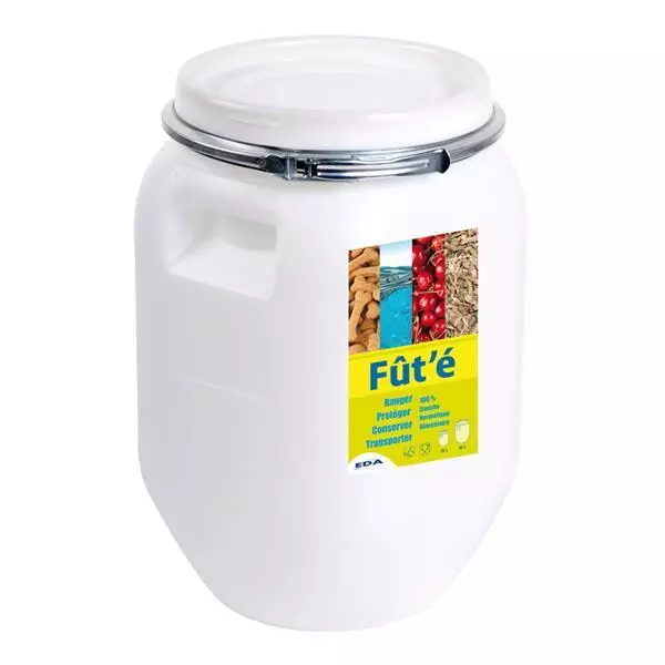 FUT ALIMENTAIRE 25 litres eda  tonneaux  eau vendange raisins macération fruit