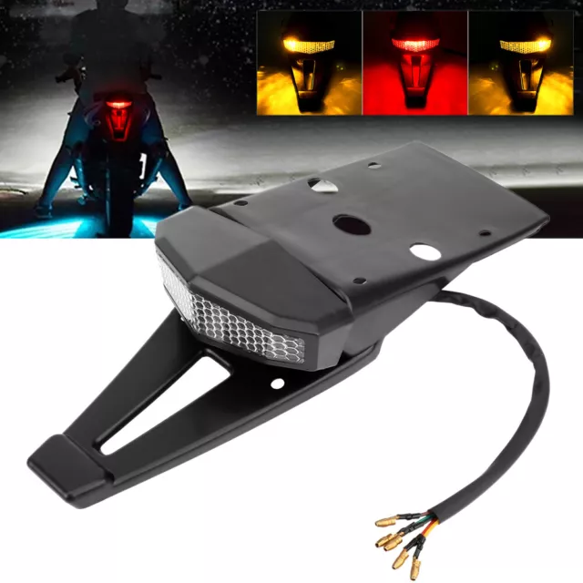 Dirt Bike LED Rear Fender Tail Light Brake Turn Signal Off Road Enduro Universal