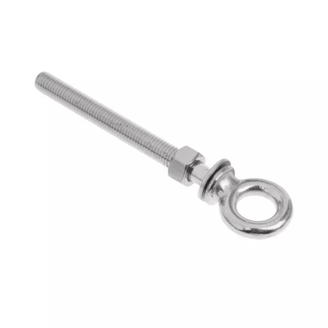 Bullone ad anello di sollevamento lungo 316 inox con dado e rondella m12 x 120mm