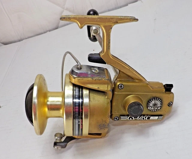 VINTAGE DAIWA GS-60SC Gold Series Spinning Reel, Japan, Good