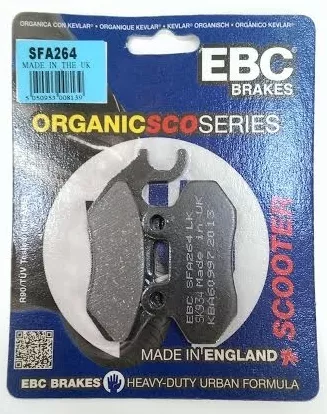 EBC Organic FRONT Disc Brake Pads (1 Set) Fits PEUGEOT LXR125 (2010 to 2013)