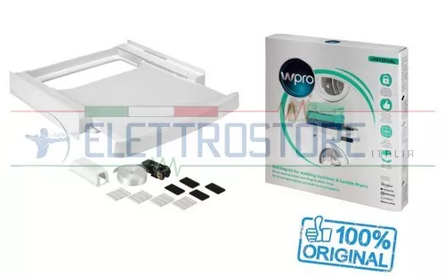 Wpro Sks101 Kit Accatastamento Lavatrici Asciugatrici Universale Con Ripiano