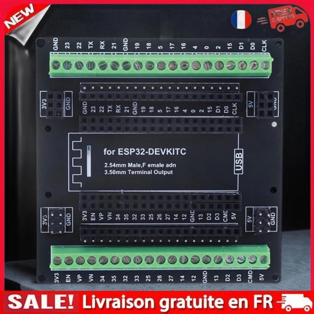 HALJIA Carte Extension GPIO Type T Pour Micro:bit - Kit STEM Éducatif | Compatible Micro:bit V1/V2 | Programmation