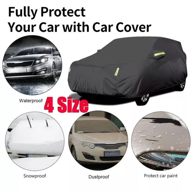 Size 3M-3XXL Universal Full Car Cover Medium UV Protection Breathable Waterproof