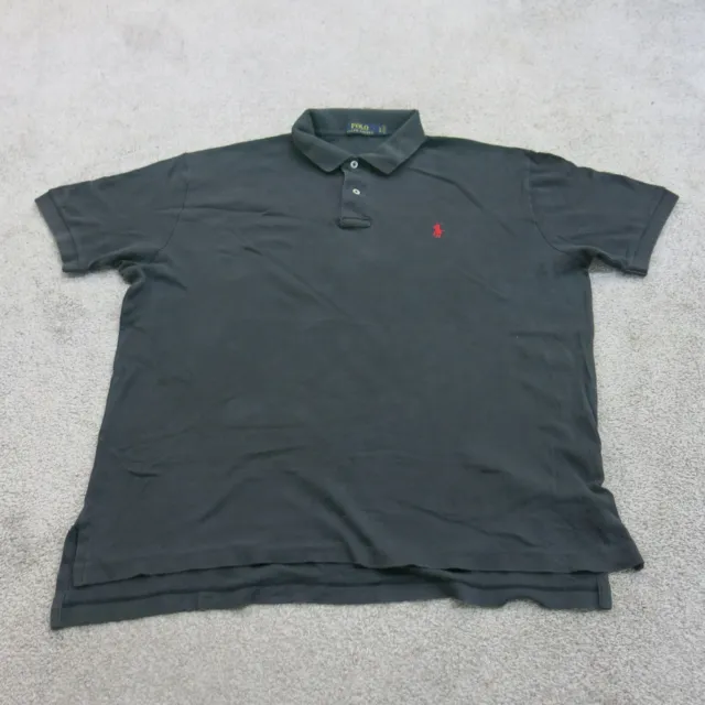 Polo Ralph Lauren Mens Golf Polo Shirt Short Sleeve Logo Black Size Large