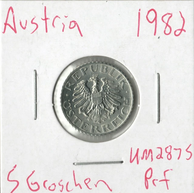Coin Austria 5 Groschen 1982 KM2875