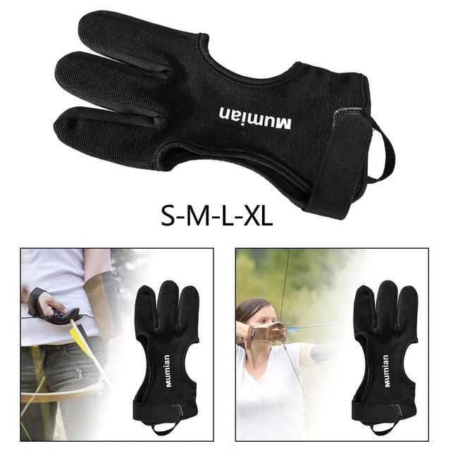 Gants De Tir à L'arc En Cuir Pour Hommes, 3 Doigts, Ambidextres, Neufs