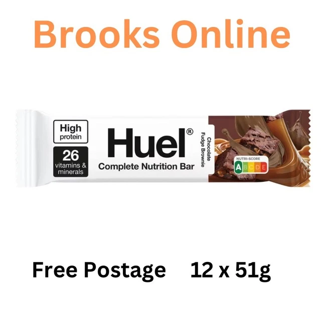 HUEL CHOC BROWNIE Bar 51g x 12 Free Delivery £24.99 PicClick UK