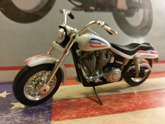 *CUSTOM* EVEL KNIEVEL 1970s HARLEY STUNT STREET CYCLE DIECAST 1:24 EVIL BIKE #1