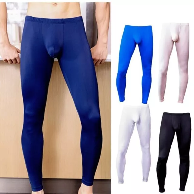 Men's Compression Pants Stretchy Solid Color Tights Sports Bottoms Sweatpants