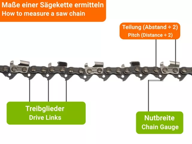 2 Sägeketten passend für Shindaiwa A103 | 35cm 3/8LP 52TG 1,3mm 3