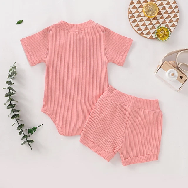 Tuta pantaloncini pantaloni abiti estivi neonato bambina 5