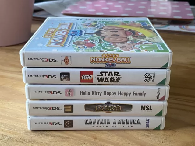 Nintendo 3DS Games Bundle x 5 Lego Star Wars, Super Monkey Ball Etc Joblot