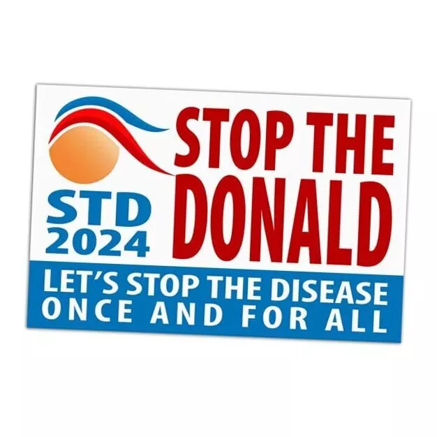 Anti Trump Bumper Sticker 2024 | STD Stop The Donald () 1