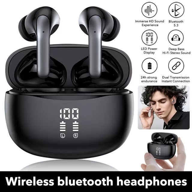 Bluetooth 5.0 Headset TWS Wireless Earphones Mini Earbuds Stereo Bass Headphones