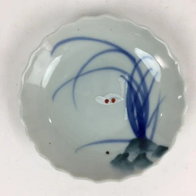Japanese Porcelain Small Plate Vtg Pottery White Flower Kozara PP984
