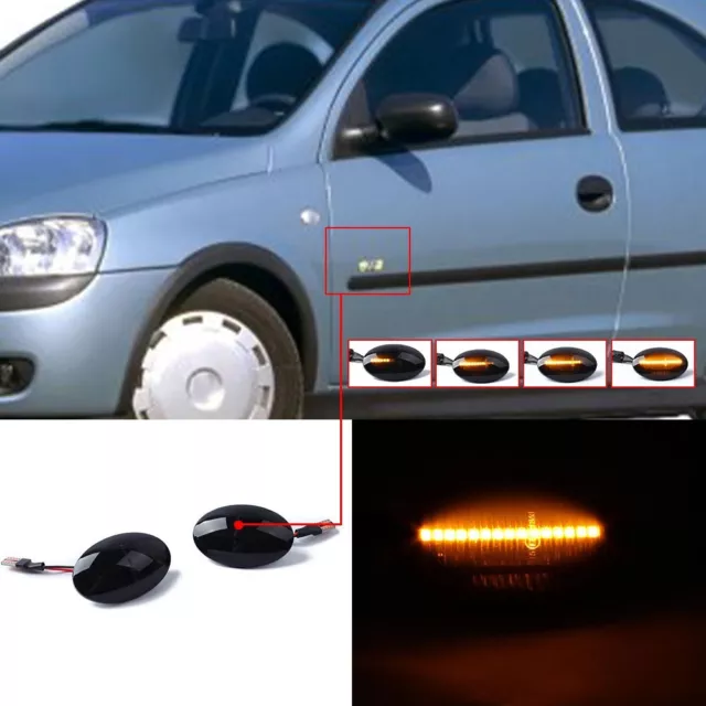 Clignotant dynamique LED pour Opel Corsa B/C Combo C Meriva A