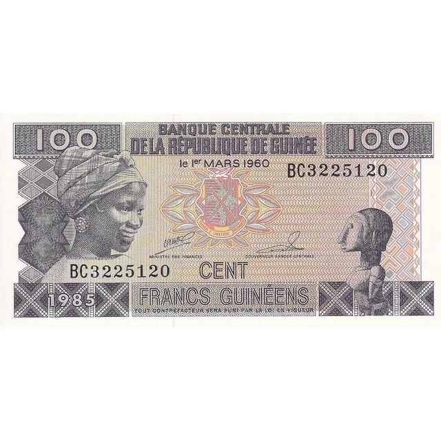 [#195788] Guinée, 100 Francs, 2010, 1960-03-01, KM:30a, NEUF