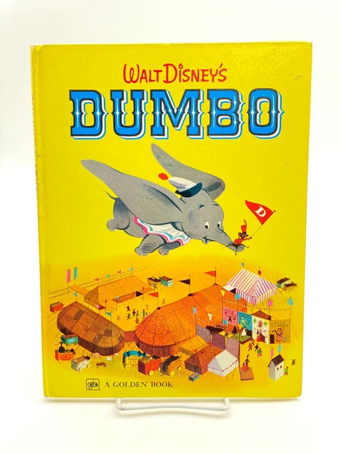 Vintage Walt Disney DUMBO A Big Golden Hardcover BOOK 1955  1972 Sixth Printing