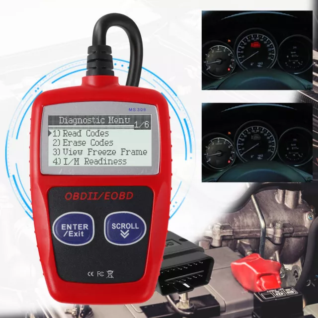 Car Fault Code Reader I/M Readiness Accurate Engine Diagnostic Scanner OBD2-