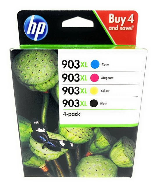 Hp 903Xl + 907Xl 4 Cartucce Originali Officejet Pro 6960/6970/6975 [2021-2023]