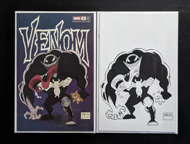 Venom #1 - Stan Sakai Variant Set - Trade Dress + B&W Virgin - 2021 Marvel