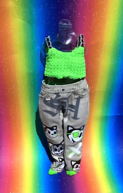 💚 SHADOW HIGH Clothes Matching Outfit HARLEY LIMESTONE TOP TROUSERS SOCKS NEW🖤